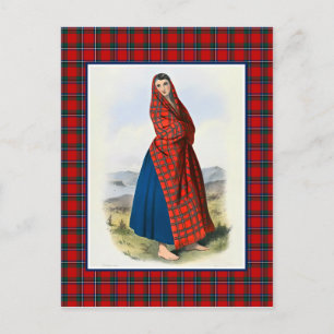 Cartão Postal Clan Sinclair Vintage Ilustração Tartan