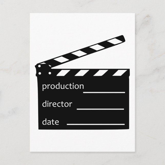 Cartão Postal Claquete de cinema (Frente)