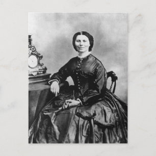 Cartão Postal Clara Barton Retrato ~ Vintage 1866 Foto