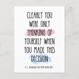 Cartão Postal Claramente Você Estava Pensando Em Si Mesmo