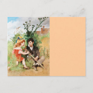 Cartão Postal Clare com Boy e Crutch