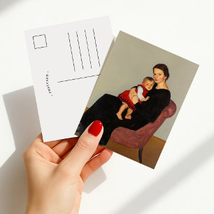 Cartão Postal Cläre Maillard com a filha   Willi Maillard