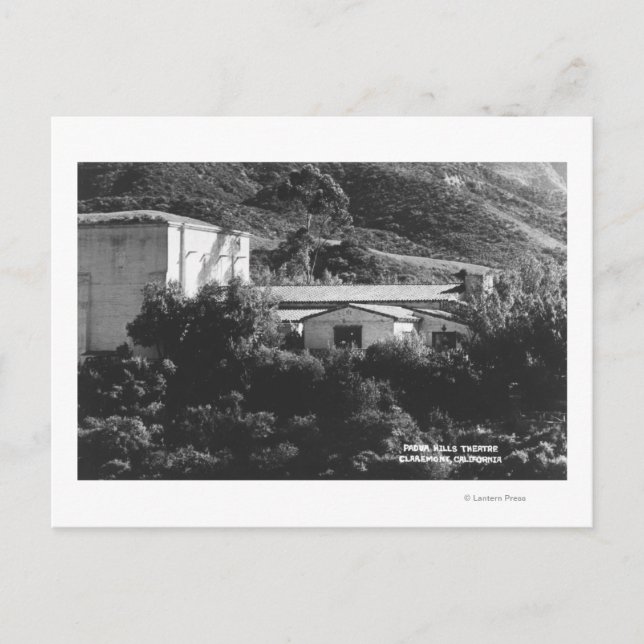 Cartão Postal Claremont, California View of Padua Colinas Theatr (Frente)