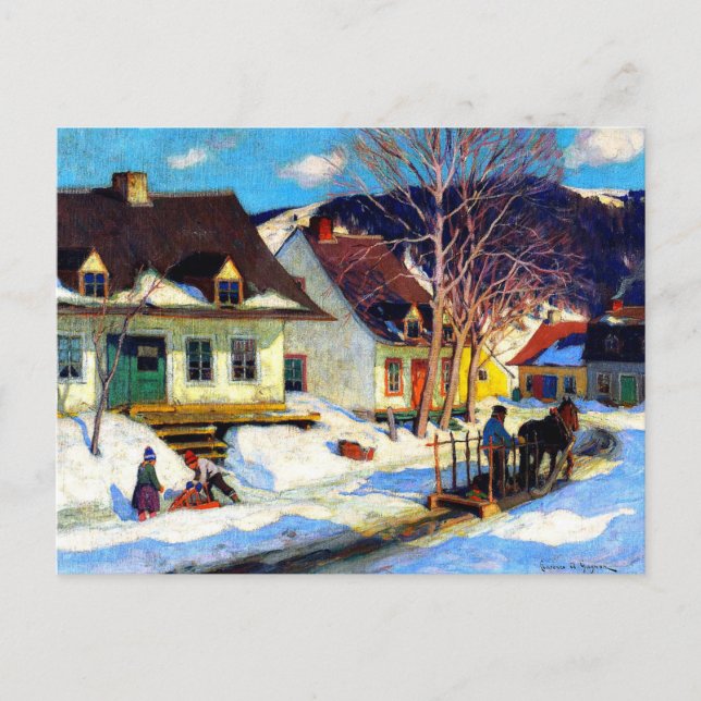 Cartão Postal Clarence Gagnon - Vila do Quebec (Frente)