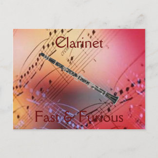 Cartão Postal Clarinet: Autocolante Rápido e Furioso