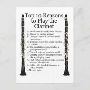 Cartão Postal Clarinet Top 10