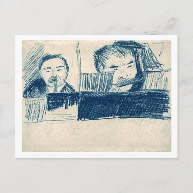 Cartão Postal Clarinetist e Piccolo Player, Vincent van Gogh (Frente)