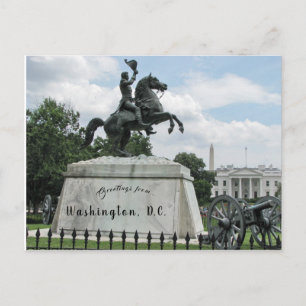 Cartão Postal Clark Mills Andrew Jackson Lafayette Sq Washington