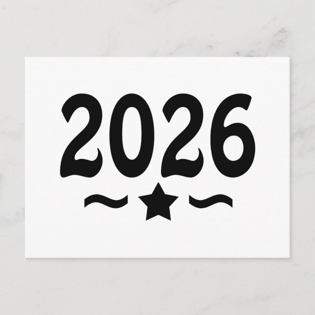 Cartão Postal Class of 2026 Graduation Star (Frente)