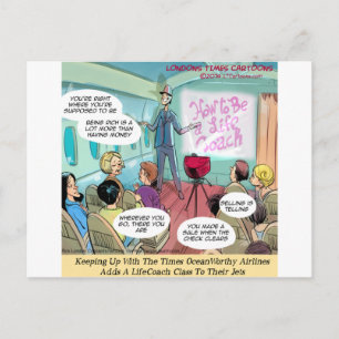 Cartão Postal Classe Airline LifeCoach Divertida