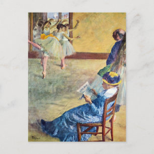 Cartão Postal Classe balé, Salão de Dança por Edgar Degas