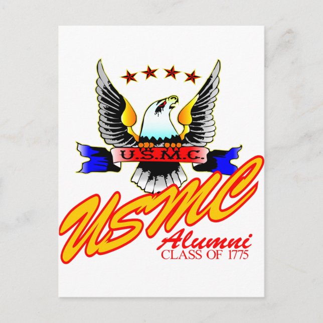 Cartão Postal Classe De 1775 Alumni Eagle Da USMC (Frente)