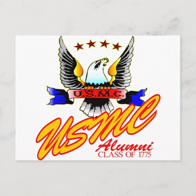 Cartão Postal Classe De 1775 Alumni Eagle Da USMC (Frente)