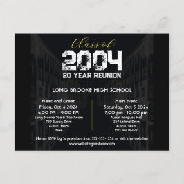 Cartão Postal Classe de 2004 20 anos de eventos de Reunião de Se