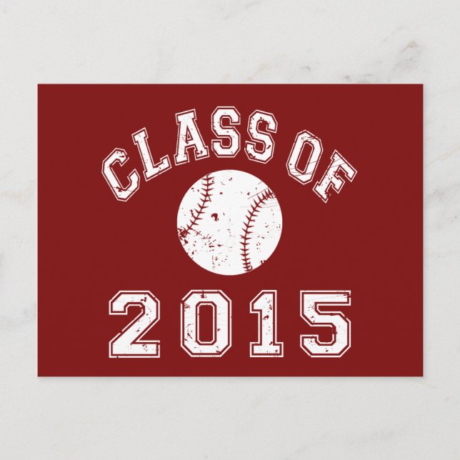 Cartão Postal Classe de 2015 Baseball (Frente)