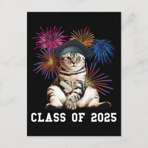 Cartão Postal Classe de 2025 Cat Lover