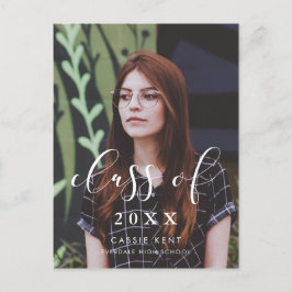 Cartão Postal Classe de 2025: fotografia elegante de graduação