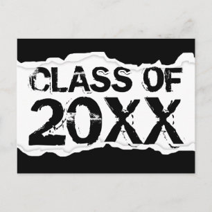 Cartão Postal Classe de ano personalizável (rasgamento de página