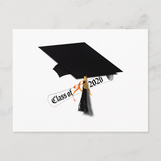 Cartão Postal Classe de Boné de Formando de Graduação 2026 (Frente)