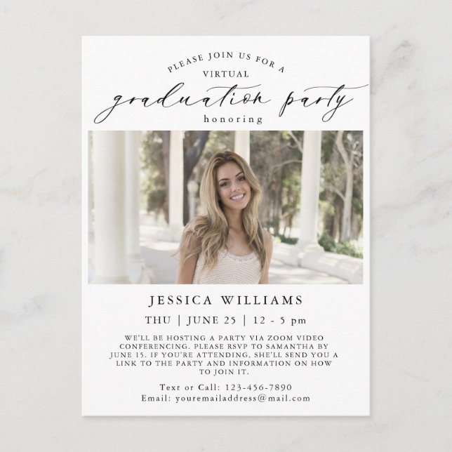 Cartão Postal Classe de Festa de formatura VIRTUAL de 2024 (Frente)