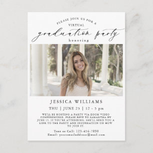 Cartão Postal Classe de Festa de formatura VIRTUAL de Foto 2022