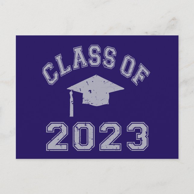 Cartão Postal Classe De Graduação 2023 - Cinza 2 (Frente)