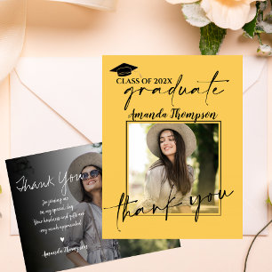 Cartão Postal Classe de Graduação de Script 2024 - Obrigado