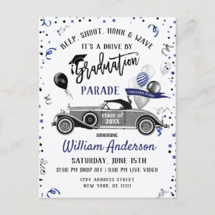 Cartão Postal Classe engraçada de 2024 DRIVE BY Festa de formatu