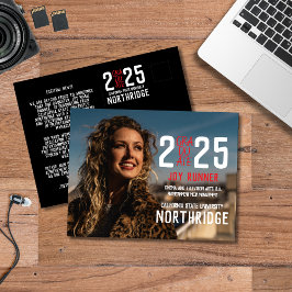 Cartão Postal Classe Moderna Negrito de Graduação de Foto 2025