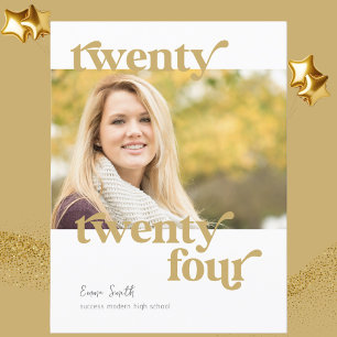 Cartão Postal Classe Moderna Personalizada de Graduação de Foto