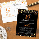 Cartão Postal Classe Reunião Black Orange Stars Luzes A Qualquer<br><div class="desc">Contato moderno e elegante de classe negra e laranja convite postal para qualquer reunião de um ano (mostrada para 10 anos) com estrelas e luzes de ouro e laranja e tipografia de rico. ASSISTÊNCIA: para obter ajuda sobre modificação ou personalização do design, alteração de cor ou transferência do design para...</div>