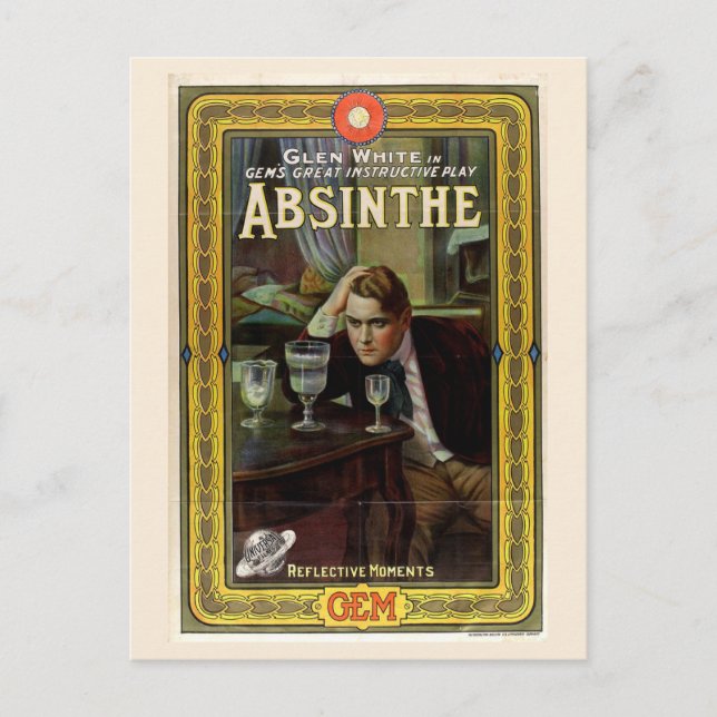 Cartão Postal Classic Absinthe Poster (Frente)