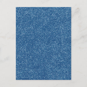 Cartão Postal Classic Blue with faux Glitter