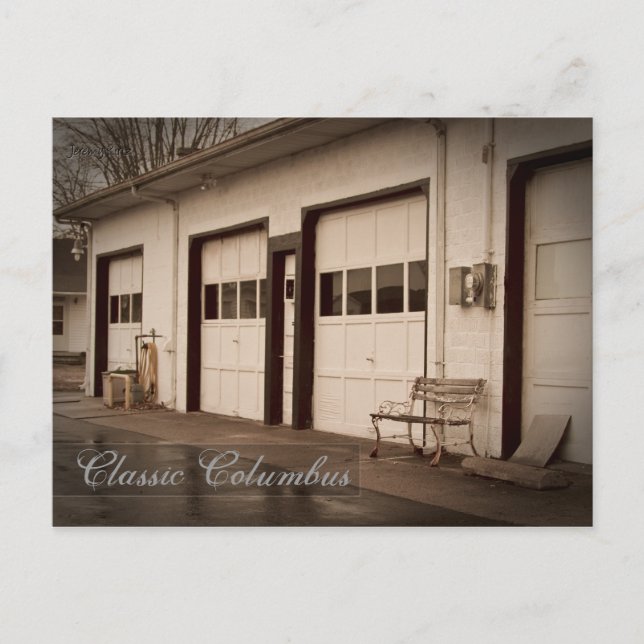 Cartão Postal Classic Columbus Indiana - Descubra sua localizaçã (Frente)