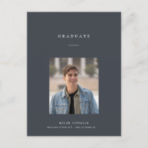 Classic Graduation Photo Card | Announcement