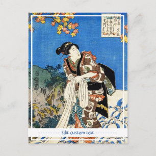 Cartão Postal Clássica vintage ukiyo-e geisha Utagawa japonesa