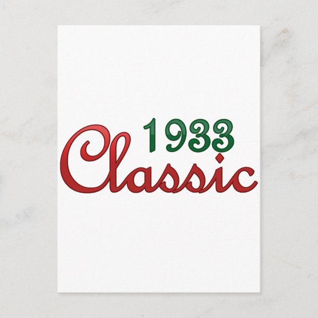 Cartão Postal Clássico 1933 (Frente)