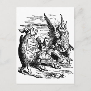 Cartão Postal Clássico Alice no País das Maravilhas, Grifo, Tart