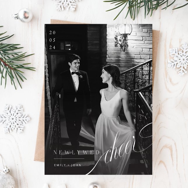 Cartão Postal Clássico anima Foto do Natal recém-casado (Criador carregado)