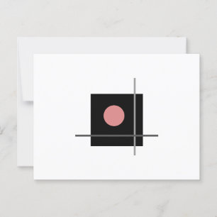 Cartão Postal Clássico Bauhaus Cinza Composição Geométrica de Ar