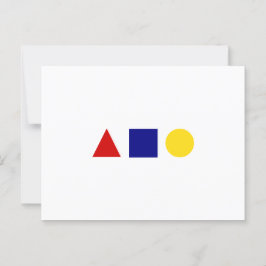 Cartão Postal Clássico Bauhaus Colorful Geométrico Art