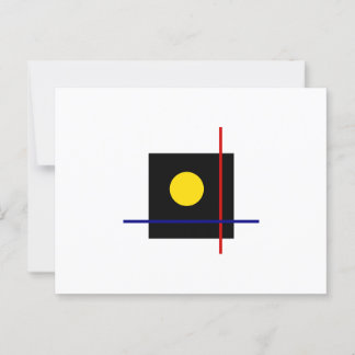 Cartão Postal Clássico Bauhaus Composição Geométrica de Arte