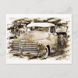 Cartão Postal Clássico Caminhão Chevy Chevrolet de 1950