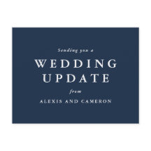 Cartão postal clássico de atualização de casamento
