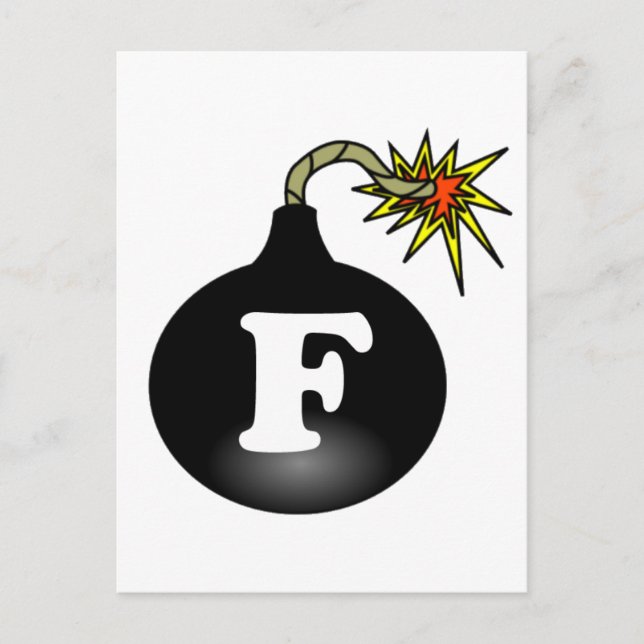 Cartão Postal Clássico de FBomb (Frente)