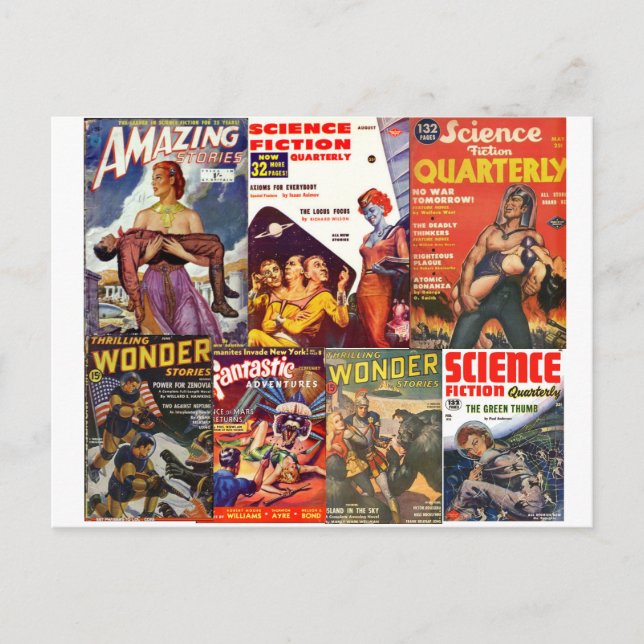 Cartão postal clássico de ficção científica (Frente)