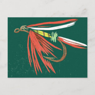 Cartão postal clássico de mosca de truta