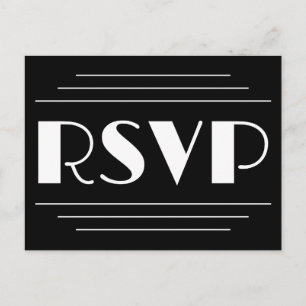 Cartão postal clássico e "RSVP"