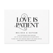 Clássico Elegante, o Amor é Paciente, Adiamento