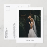 Clássico Foto de Casamento Formal Obrigado Atempor